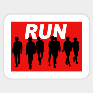 BTS RUN LOGO Sticker